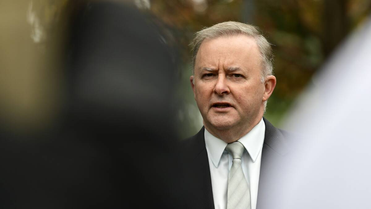 Opposition Leader Anthony Albanese speaks to the media during a press conference in Burwood last week. Picture: AAP Image/Bianca De Marchi