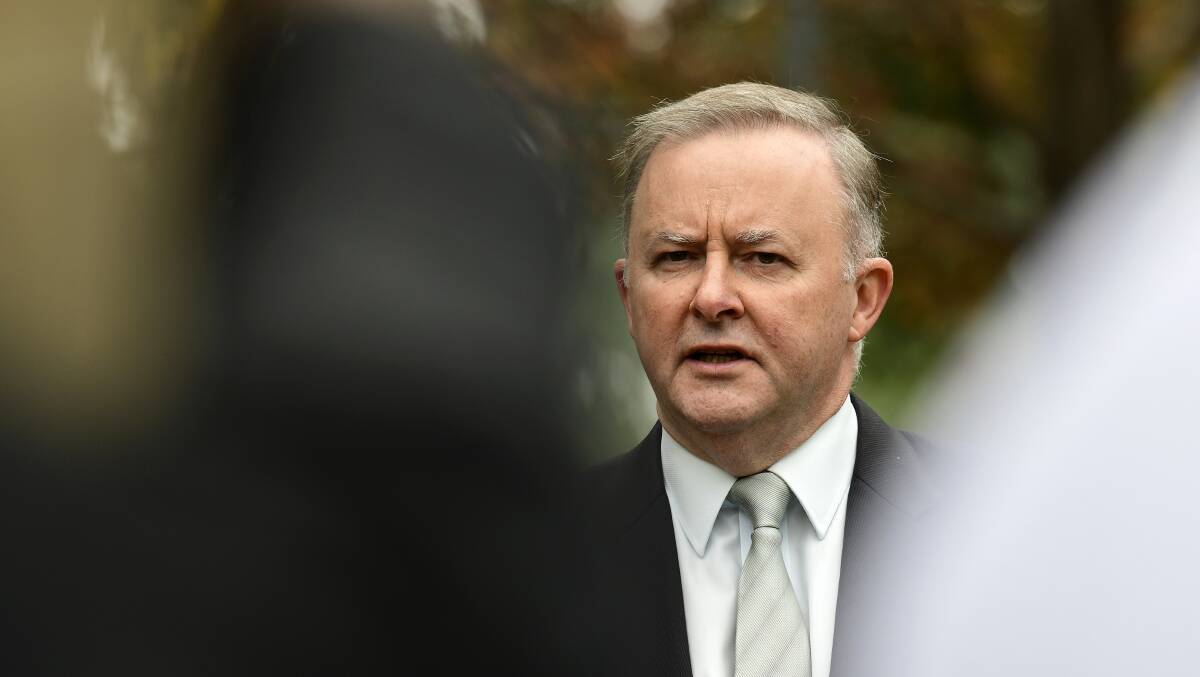 Federal Opposition Leader Anthony Albanese on Saturday. Picture: AAP Image/Bianca De Marchi