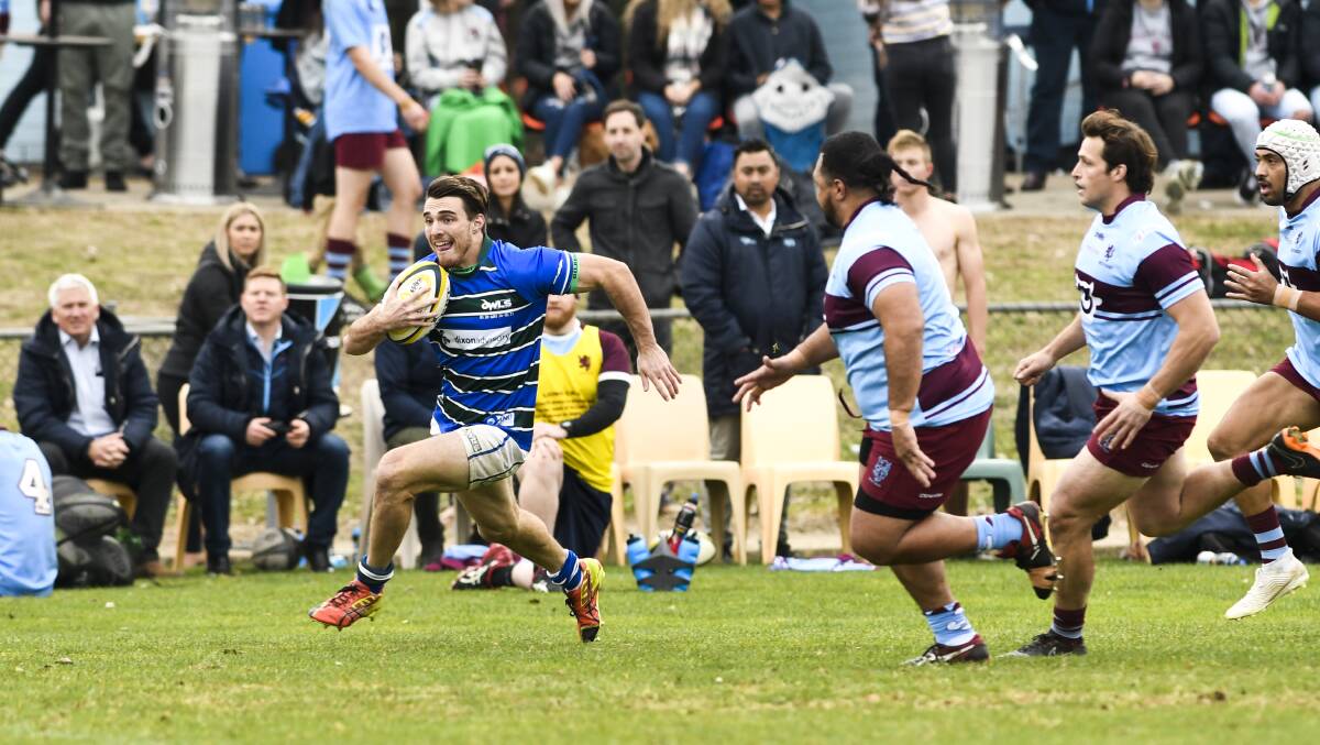 Byron Hollingworth-Dessent breaks through the Wests defence. Picture: Dion Georgopoulos