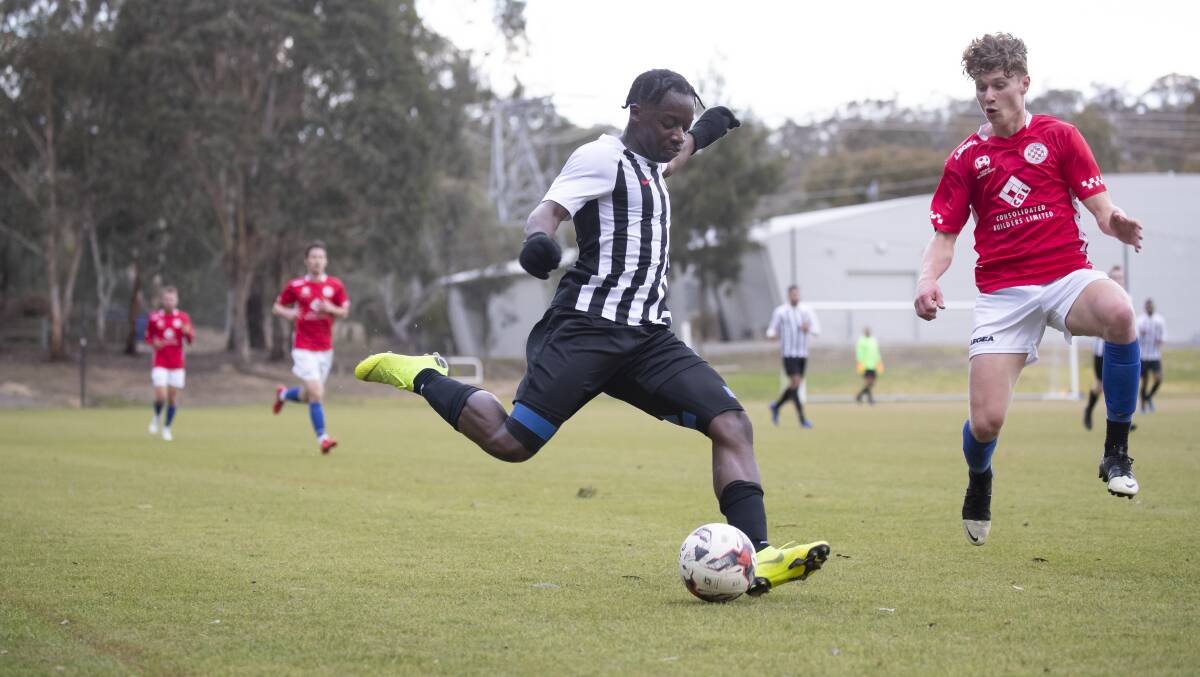 Gungahlin United's jersey was inspired by Italian club Juventus. Picture: Sitthixay Ditthavong