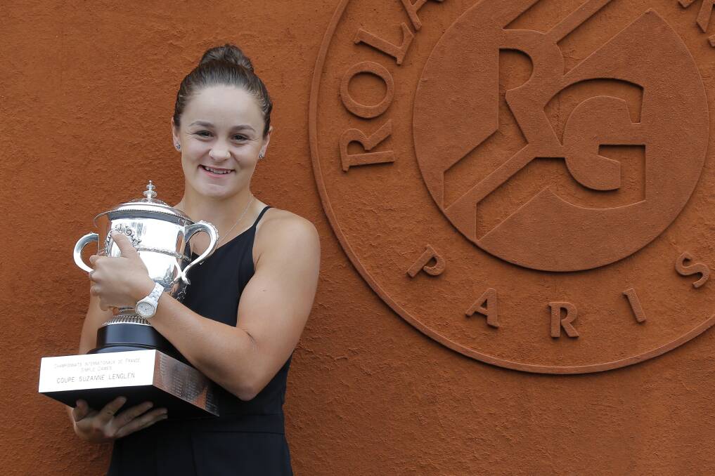 French Open champion Ashleigh Barty is the favourite for Wimbledon. Picture: AP