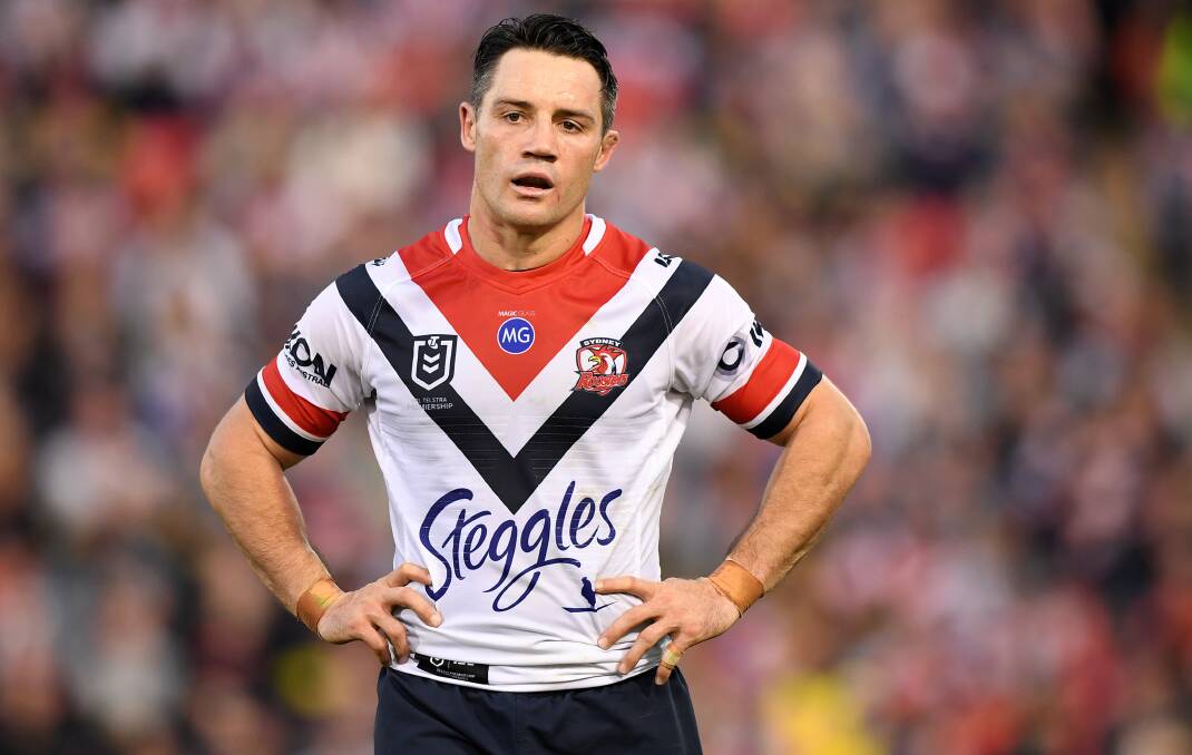Cooper Cronk shows his dejection during the Roosters' loss to the Panthers. Picture: AP