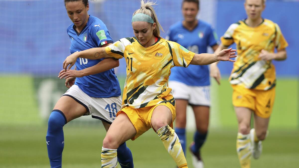 Ellie Carpenter was easily the Matildas' best in their World Cup opener against Italy. Picture: Francisco Seco