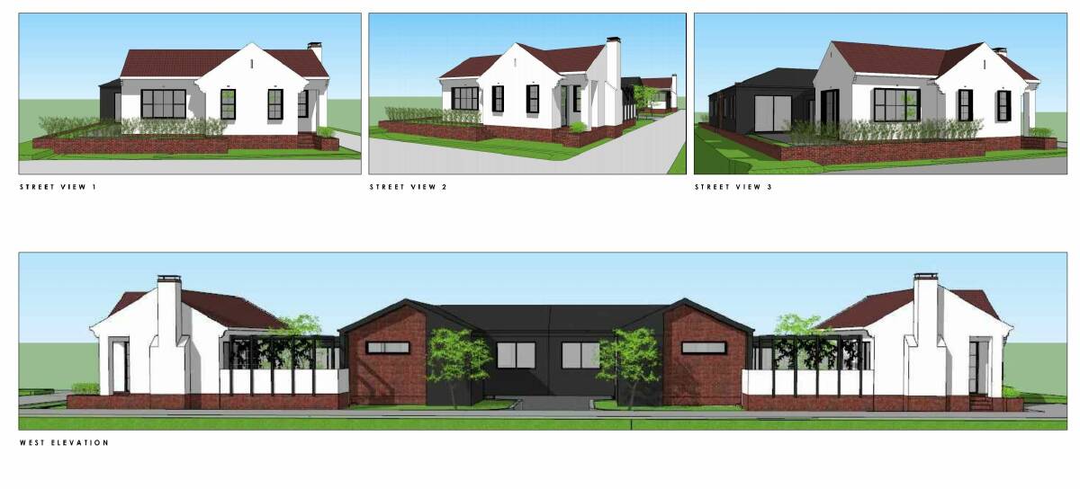 Graphics of the proposed house at 72 Coranderrk Street, which the development application suggests will meet the character guidelines of the Reid heritage precinct. Picture: Supplied