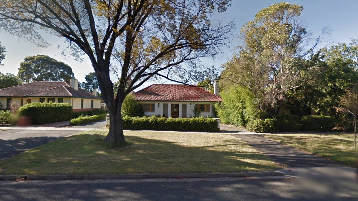 A Google Street View image from 2015 of the house which stood on the block of the proposed development at 72 Coranderrk Street in Reid. Picture: Google Maps