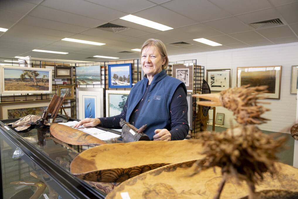Historian Kathryn Spurling inside The Artists Shed in Fyshwick. Picture: Sitthixay Ditthavong
