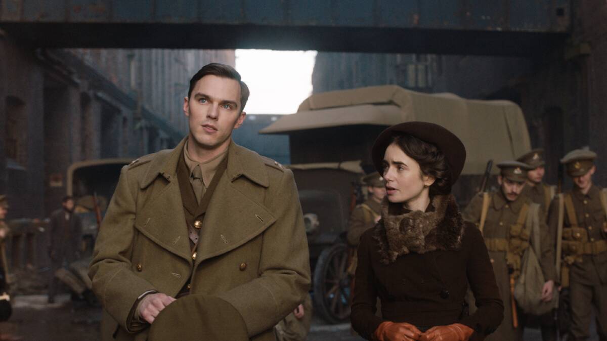 Nicholas Hoult, left and Lily Collins in Tolkien. Picture: 20th CenturyFox