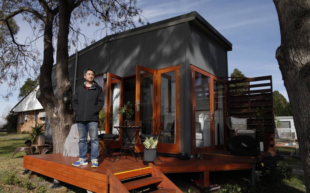 Branden Kuah says tiny homes are energy-efficient and easy to construct. Picture: Dean Sewell