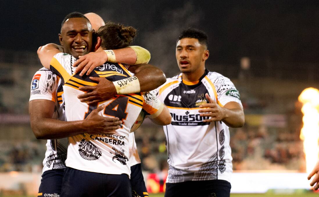 The Brumbies are riding high after winning six in a row to end the regular season.. Picture: Elesa Kurtz