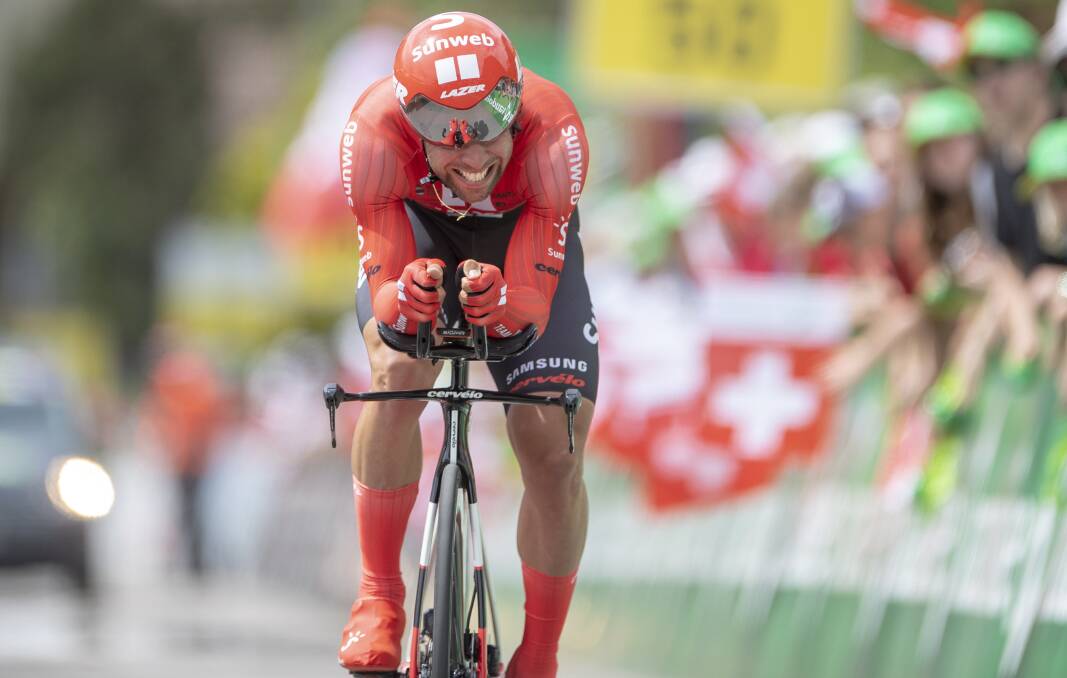 Canberra cyclist Michael Matthews got off to a flying start at the Tour de Suisse. Picture: EPA/Urs Flueeler