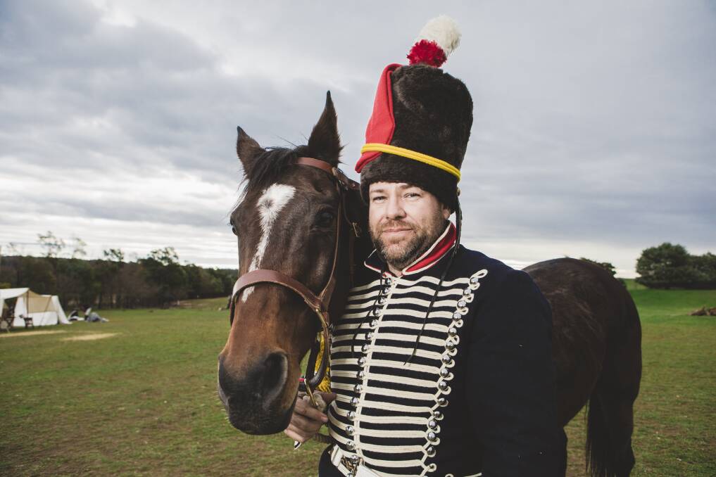 Gold Trails Reenactments president Wes Leseberg with his horse Paddy. Picture: Jamila Toderas