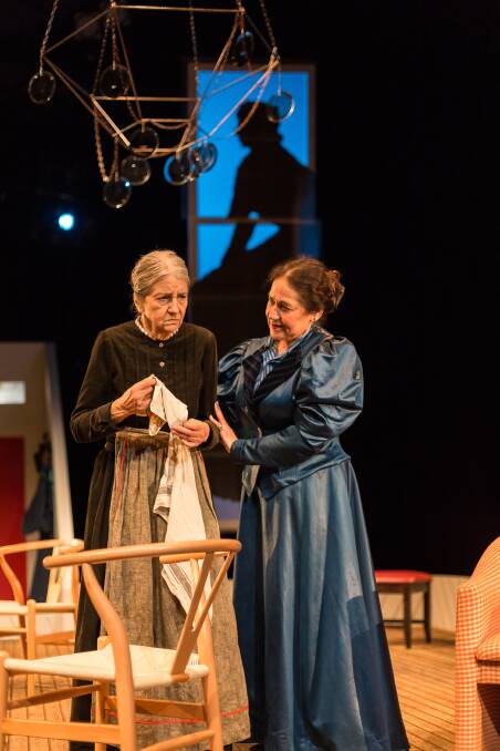 Camilla Blunden, left, as Anne Marie and Rachel Berger as Nora in A Doll's House 2. Picture: Shelly Higgs