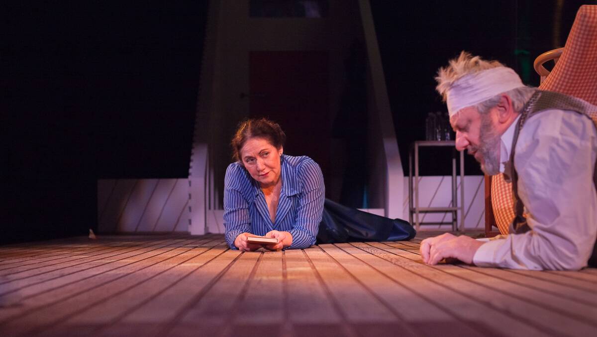 Rachel Berger, left, as Nora and PJ Williams as Torvald in A Doll's House Part 2. Picture: Shelly Higgs