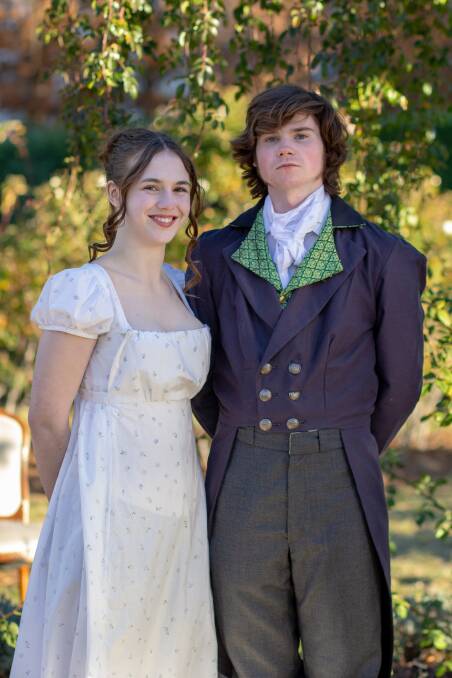 Ella Horton as Elizabeth Bennet and Callum Wilson as Mr Darcy in Budding Theatre's main stage cast of Pride and Prejudice. Picture: supplied