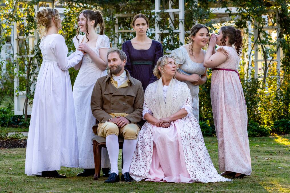 The Bennet family from Budding Theatre's main stage cast of Pride and Prejudice. Picture: supplied. 
