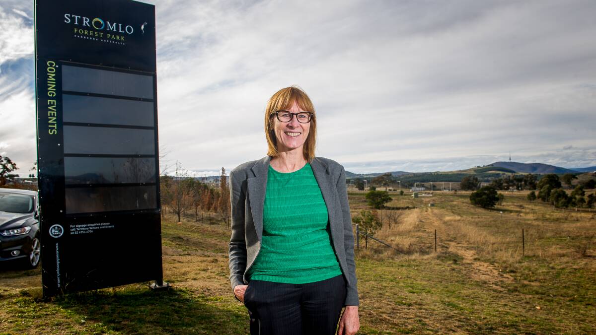Executive branch manager at Venues Canberra Liz Clarke discusses the government's call for a business case to build accommodation and new infrastructure at Mount Stromlo. Picture: Elesa Kurtz