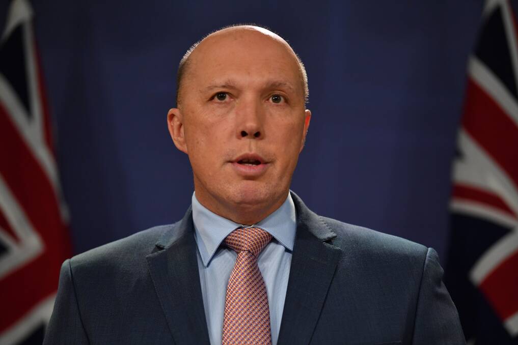 Minister for Home Affairs Peter Dutton. Picture: AAP