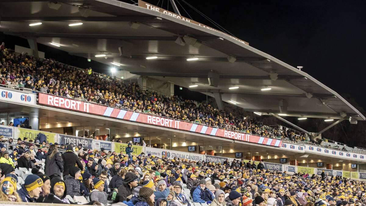 The Brumbies are hoping to have a small crowd allowed in for their Super Rugby AU opener. Picture: Sitthixay Ditthavong