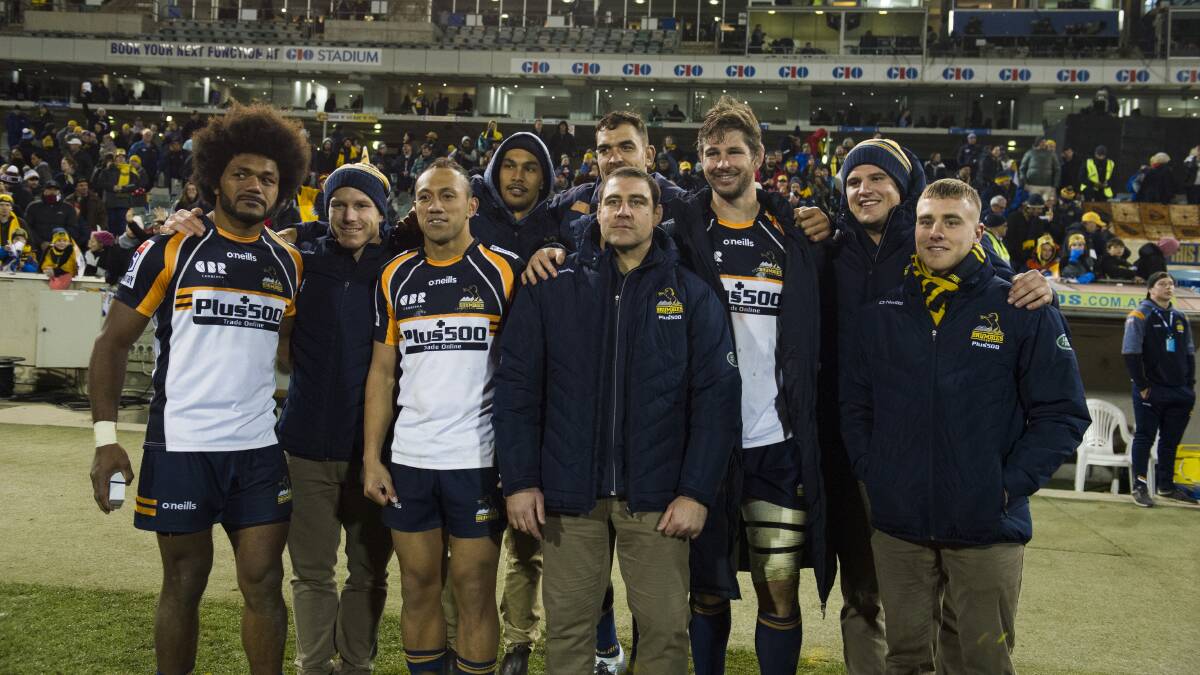 The departing ACT Brumbies players. Picture: Dion Georgopoulos