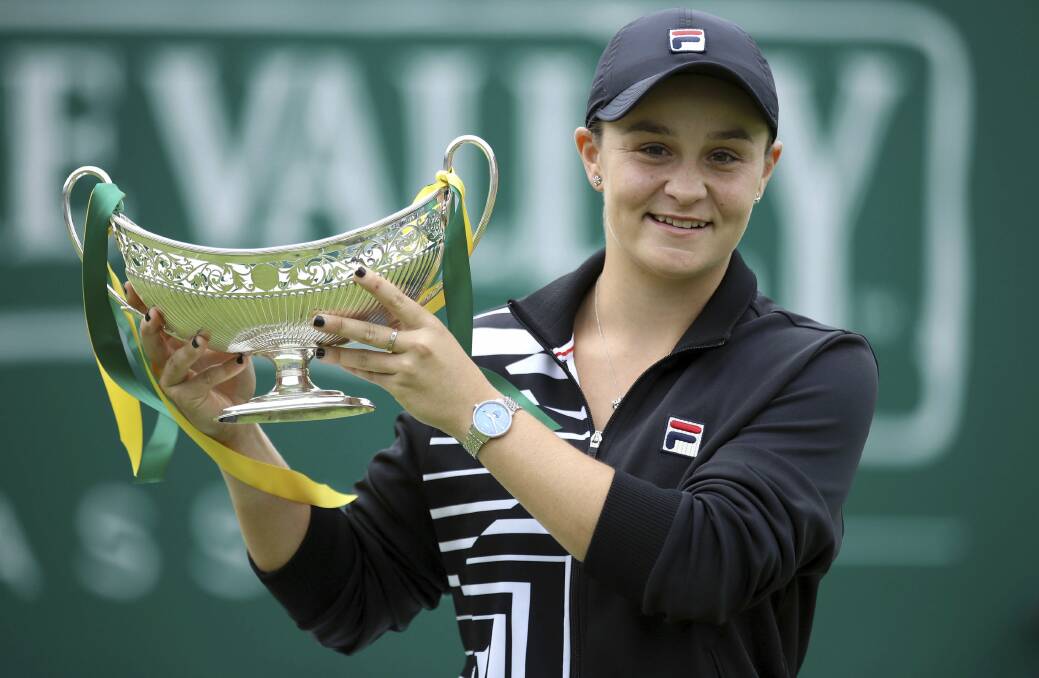 Australia's Ashleigh Barty is the new women's world No.1 after her win in the Birmingham Classic. Picture: AP