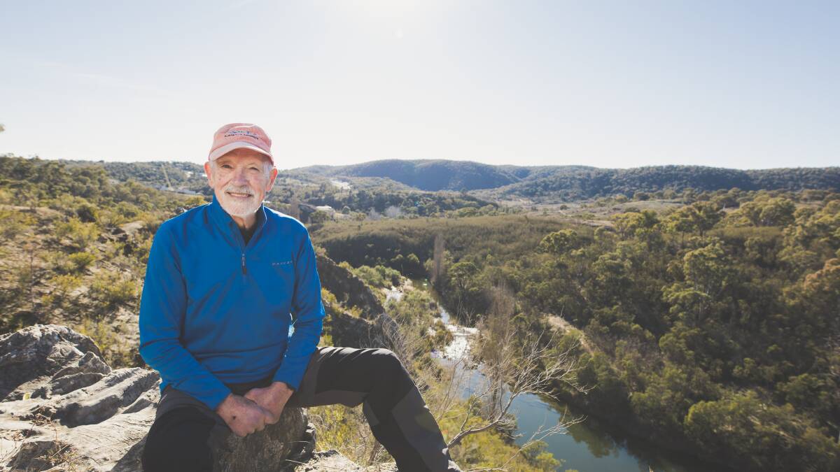 Armando Corvini, a Canberra climber who has been climbing in the capital region alone for 36 years.
Armando by the Queanbeyan river. Picture: Jamila Toderas