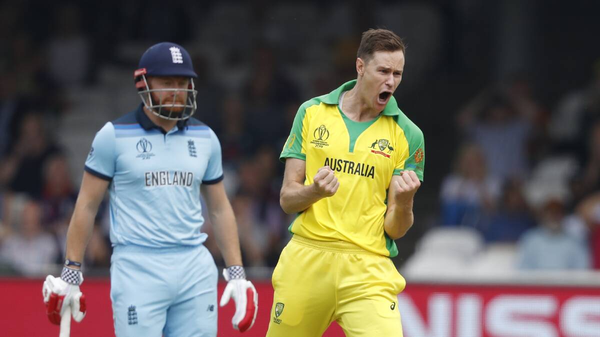 England had no answer for Jason Behrendorff. Picture: AP