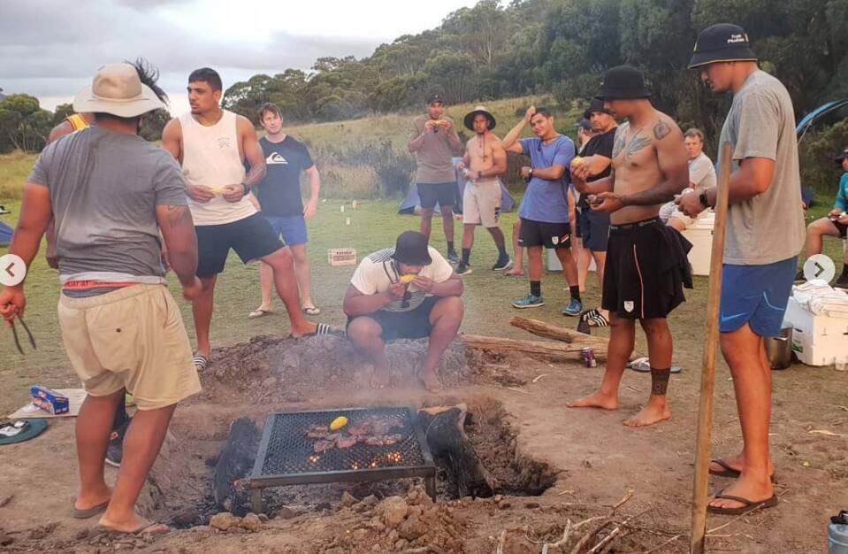 Brumbies players were in charge of cooking their own meals. Picture: The Fly Program
