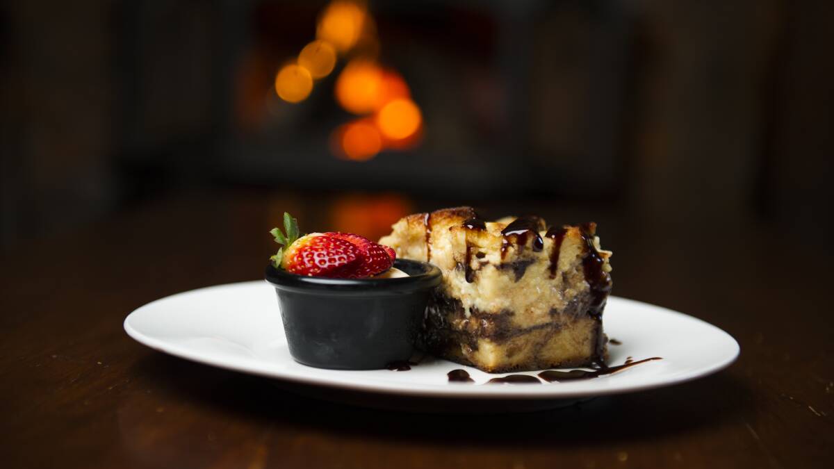 Chocolate maple bread and butter pudding. Picture: Dion Georgopoulos