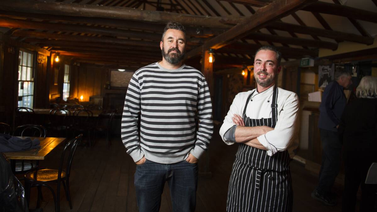 Co-owner Ben Johnston and head chef Fraser Rowntree. Picture: Dion Georgopoulos