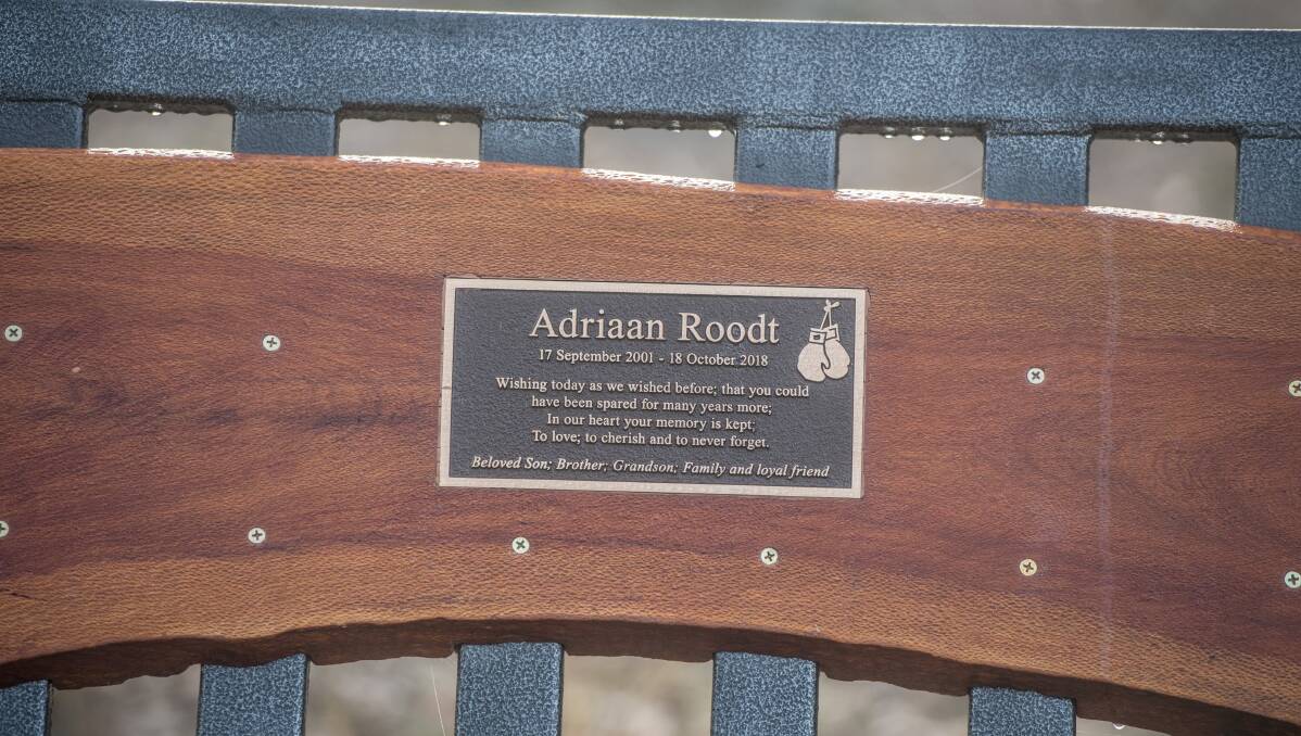 The inscription dedicated to Adriaan Roodt. Picture: Karleen Minney.