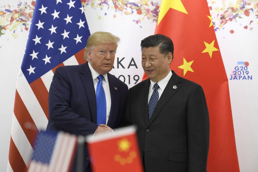 President Donald Trump and Chinese President Xi Jinping at the G20 summit in Osaka, Japan. Picture: AP