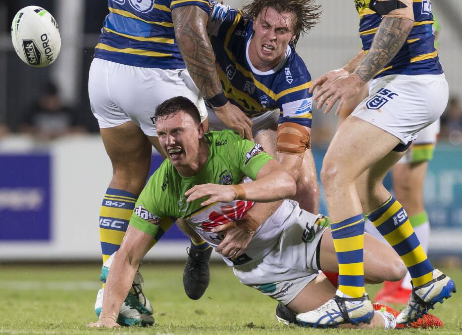Raiders five-eighth Jack Wighton shouldered the blame for the loss. Picture: AAP Image/Craig Golding
