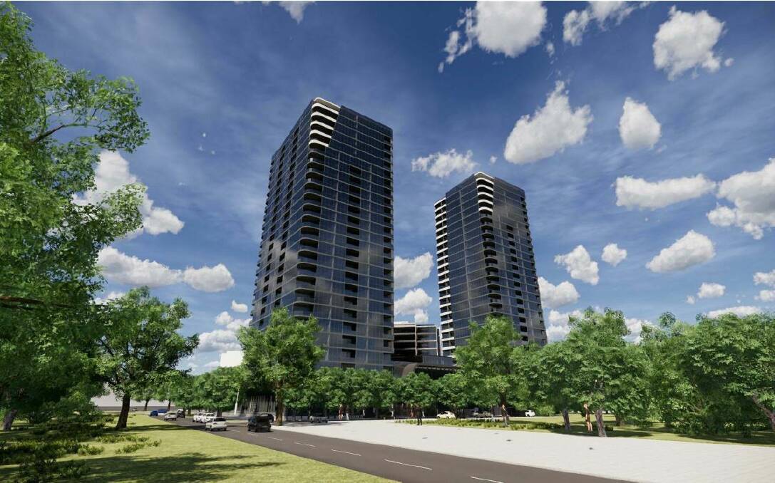 An artists impression of Hindmarsh's planned apartment complex in Woden. Picture: ACT Planning and Land Authority. 