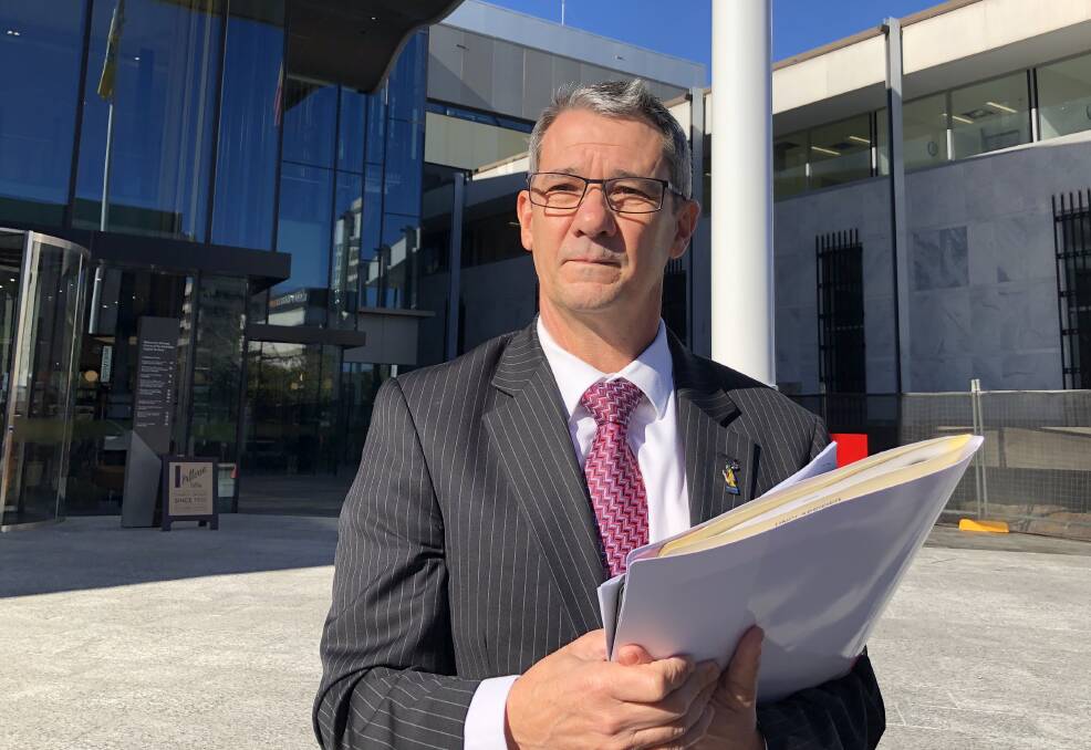 ACT Director of Public Prosecutions Shane Drumgold speaking after dropping charges against a man who assisted his terminally ill wife to die. Picture: Elliot Williams