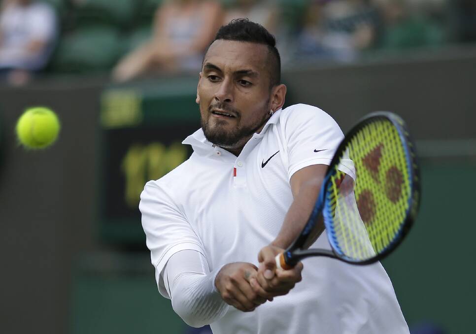 Australia's Nick Kyrgios will meet Rafael Nadal in round two at Wimbledon. Picture: AP