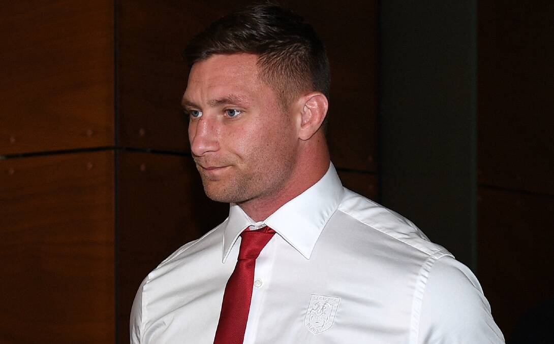 They argument around Dragons forward Tariq Sims was the wrong one. Picture: AAP Image/Dan Himbrechts