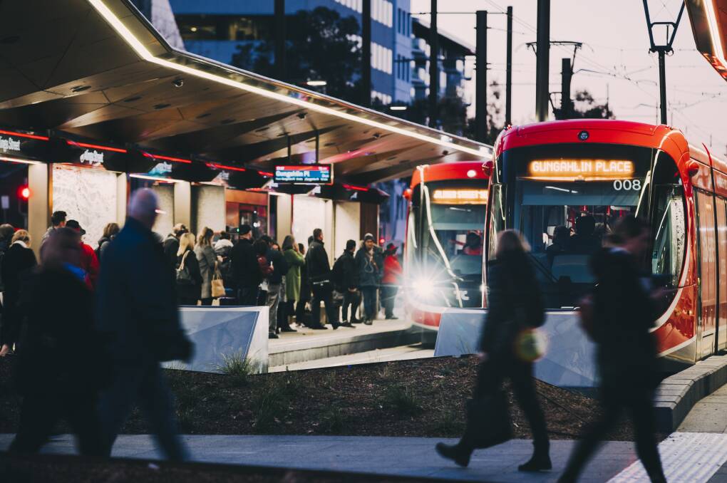 There are no major infrastructure projects - such as light rail - currently under construction in the ACT. Picture: Jamila Toderas