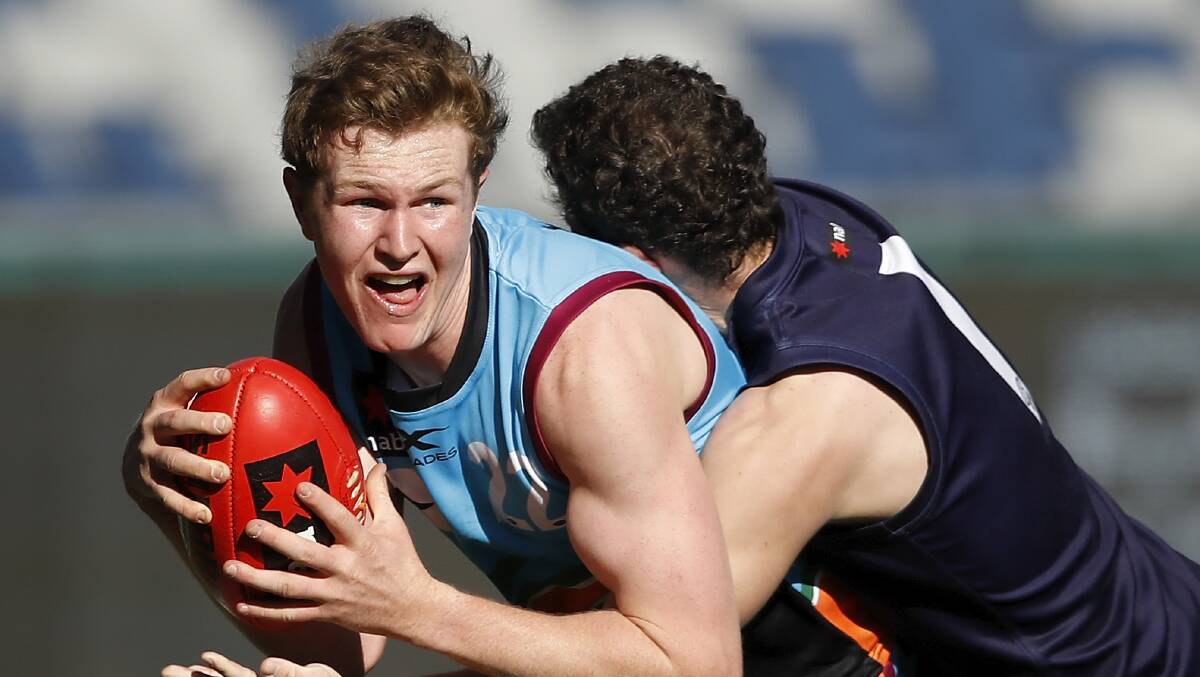 AFL draft hopeful Tom Green has been sidelined for the combine in Melbourne. Picture: Dylan Burns/AFL Photos