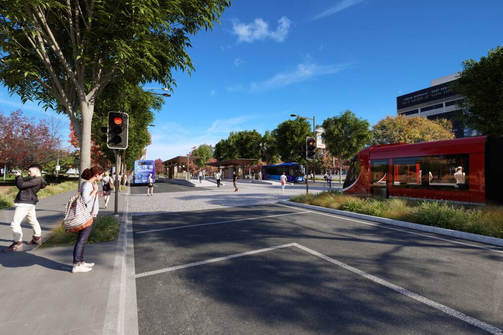 The plan includes $335 million to help extend light rail to Woden.