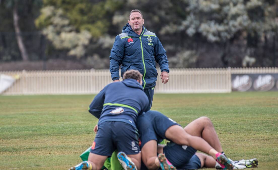 Raiders coach Ricky Stuart wants his side to bounce back with a vengeance. Picture: Karleen Minney