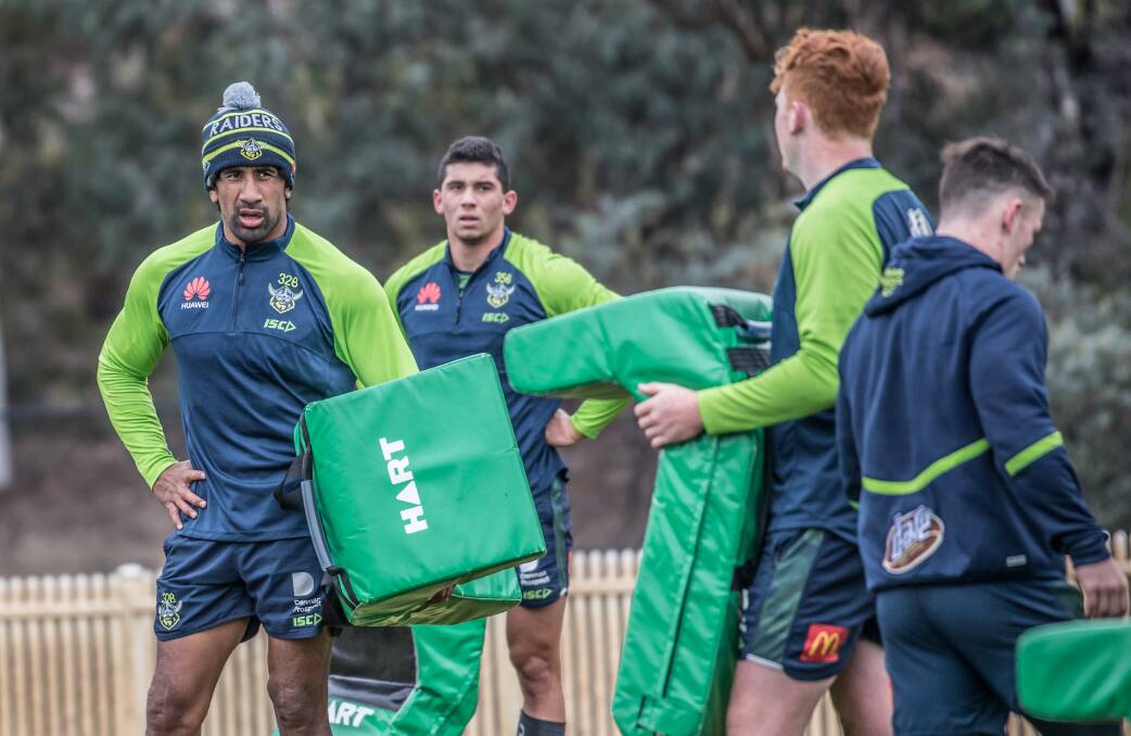 The Canberra Raiders are back on deck and desperate to make amends in Wollongong on Sunday. Picture: Karleen Minney