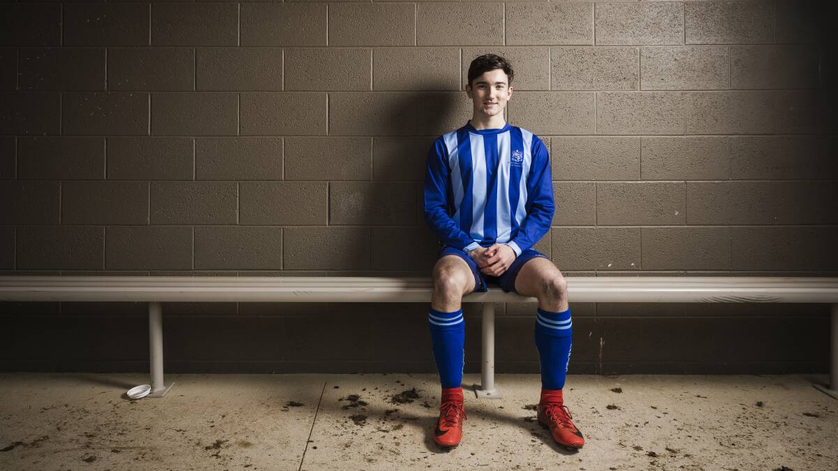 Seventeen-year-old Marist College striker Lachlan Vrkic is playing at his sixth Kanga Cup. Picture: Sitthixay Ditthavong