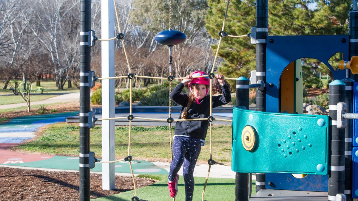 Sophie Bolto, 6, plays at Eddison Park, which will be getting an upgrade. Picture: Karleen Minney.