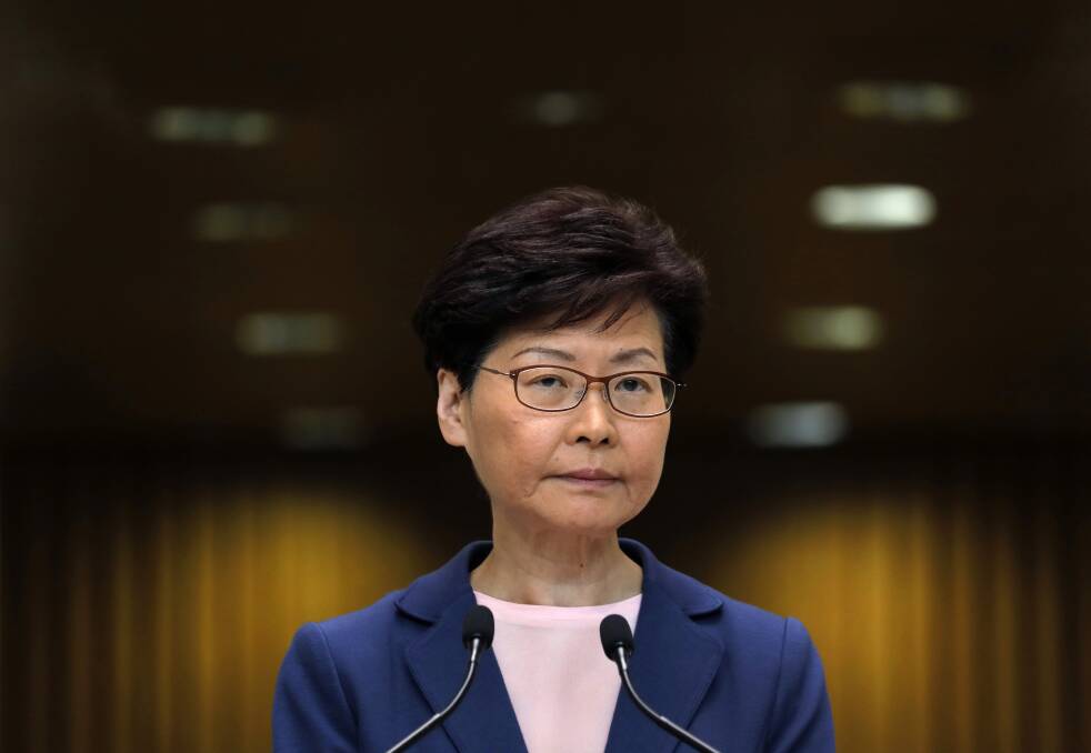 Hong Kong Chief Executive Carrie Lam. Picture: AP