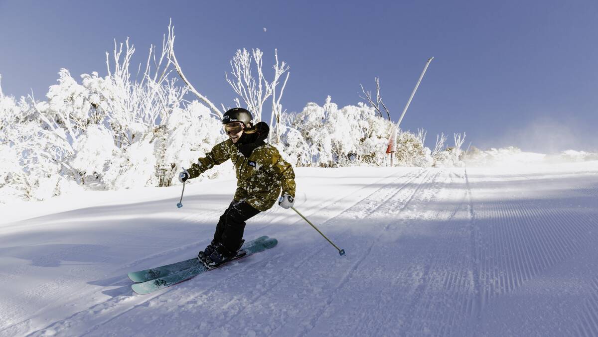Snow action from Thredbo Resort this week. Picture: Thredbo Resort