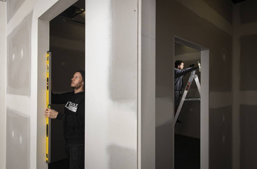 Riddle Room owners Chris Krajacic and Jesse Mount are building another five escape rooms in Canberra and expanding to Adelaide. Picture: Sitthixay Ditthavong