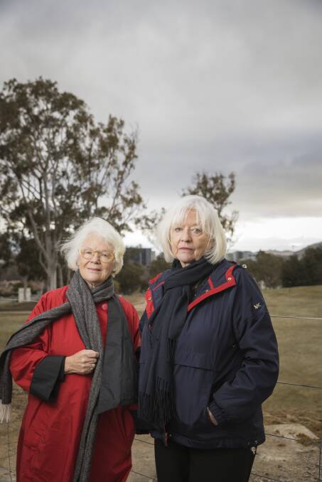 Campbell residents Marianne Albury-Colless and Christine Vincent hold serious concerns about the DOMA residential development planned for the former CSIRO site. Picture: Sitthixay Ditthavong