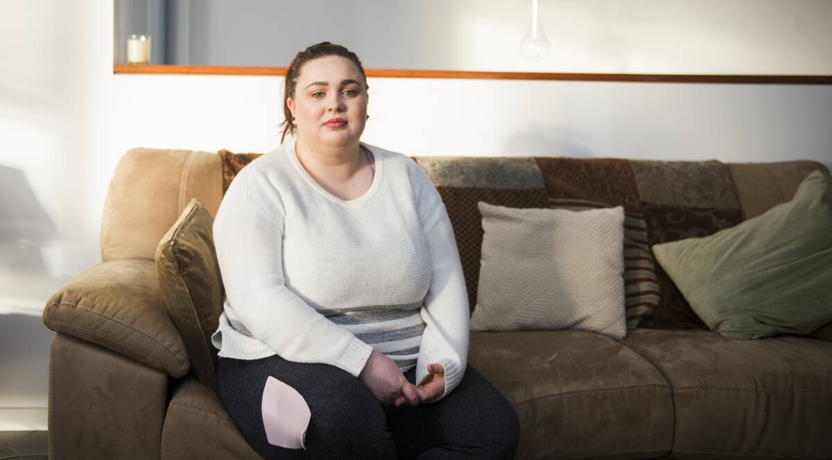 Newstart recipient Claire Walsh, who has to spend the majority of her Newstart allowance on medication and appointments. Picture: Dion Georgopoulos