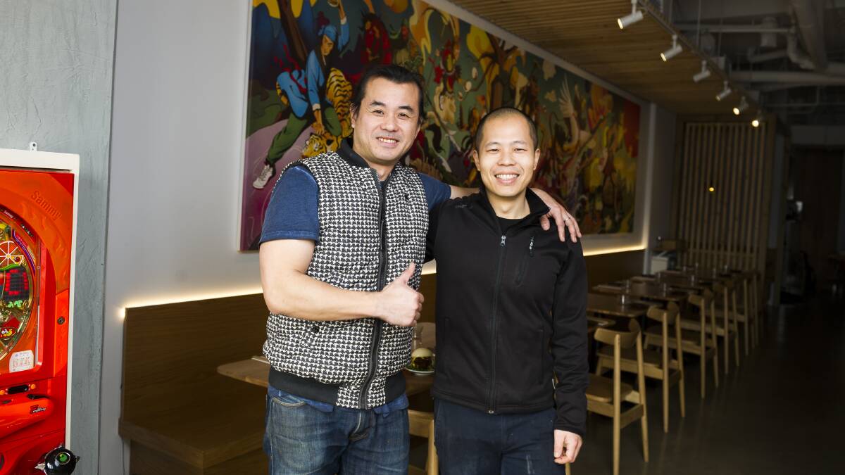 Owner Paul Xu and head chef Dean Huang. Picture: Dion Georgopoulos