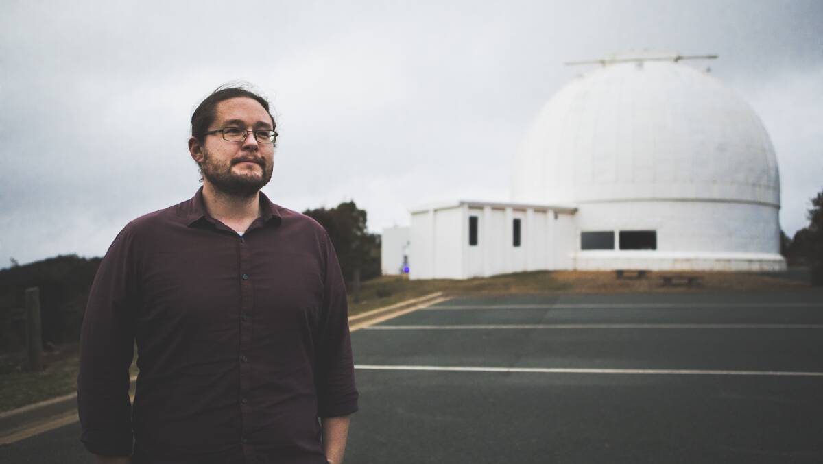 ANU astrophysicist Dr Brad Tucker at Mount Stromlo Observatory. Picture: Jamila Toderas